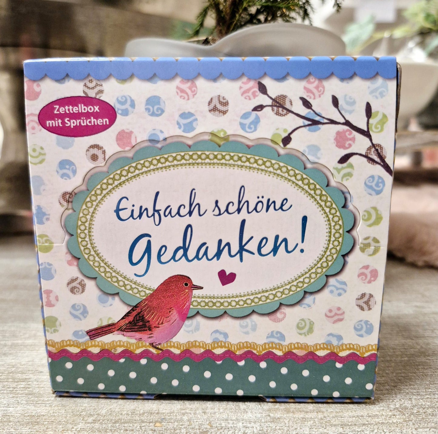 Zettelbox mit Sprüchen