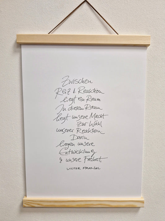 Poster mit Magnet-Halterung