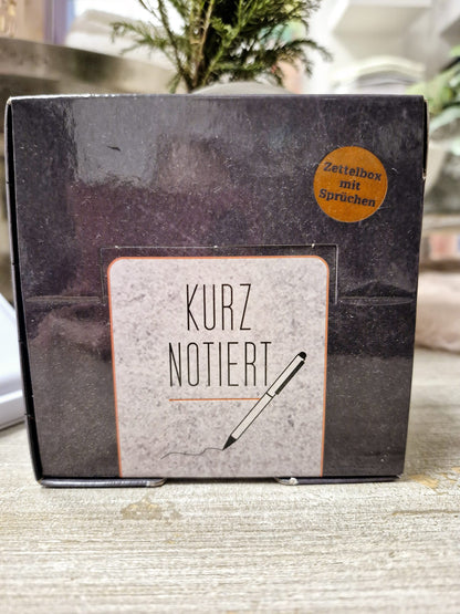 Zettelbox mit Sprüchen